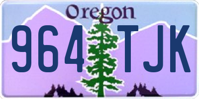 OR license plate 964TJK