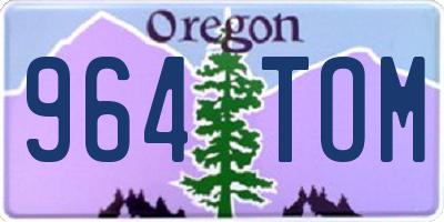 OR license plate 964TOM