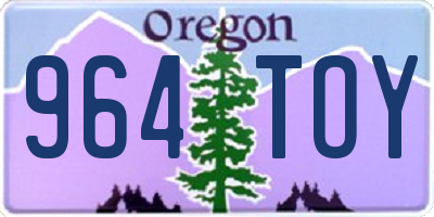 OR license plate 964TOY