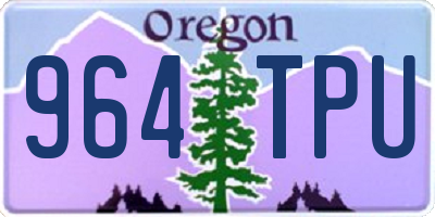OR license plate 964TPU