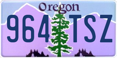 OR license plate 964TSZ