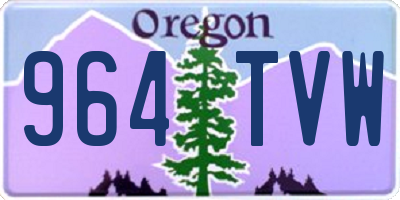 OR license plate 964TVW