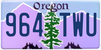 OR license plate 964TWU