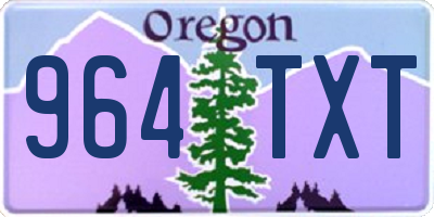 OR license plate 964TXT