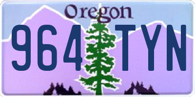 OR license plate 964TYN