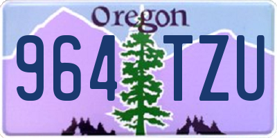 OR license plate 964TZU