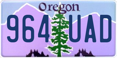 OR license plate 964UAD