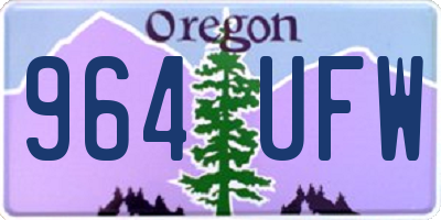 OR license plate 964UFW