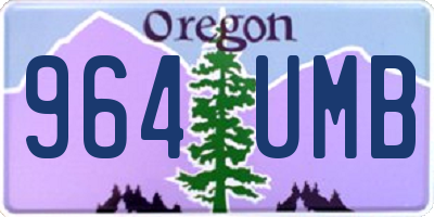 OR license plate 964UMB