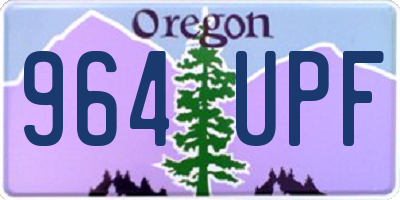 OR license plate 964UPF