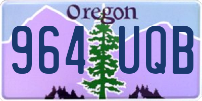 OR license plate 964UQB