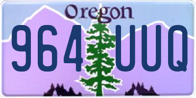OR license plate 964UUQ