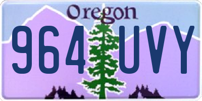 OR license plate 964UVY