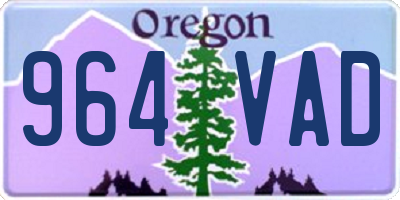 OR license plate 964VAD