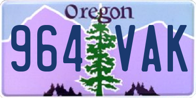 OR license plate 964VAK