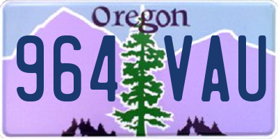 OR license plate 964VAU