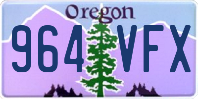 OR license plate 964VFX