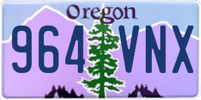 OR license plate 964VNX