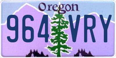 OR license plate 964VRY