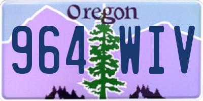 OR license plate 964WIV