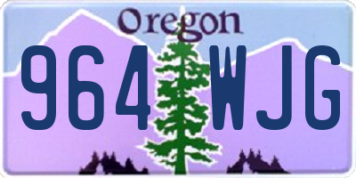 OR license plate 964WJG
