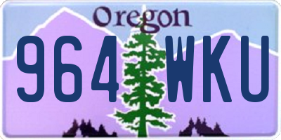 OR license plate 964WKU