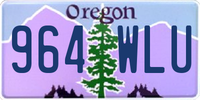 OR license plate 964WLU