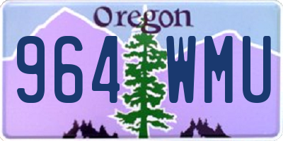 OR license plate 964WMU