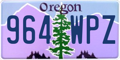 OR license plate 964WPZ