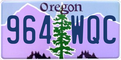 OR license plate 964WQC