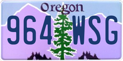 OR license plate 964WSG