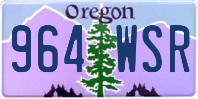 OR license plate 964WSR