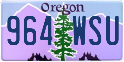 OR license plate 964WSU