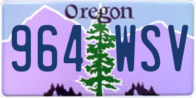 OR license plate 964WSV