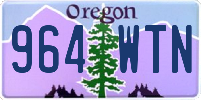 OR license plate 964WTN