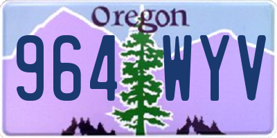 OR license plate 964WYV