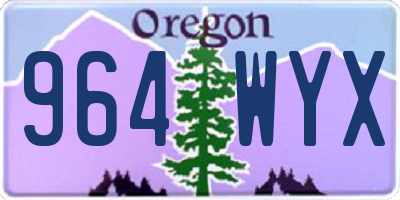 OR license plate 964WYX