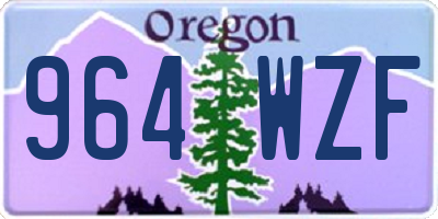 OR license plate 964WZF