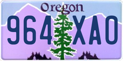 OR license plate 964XAO