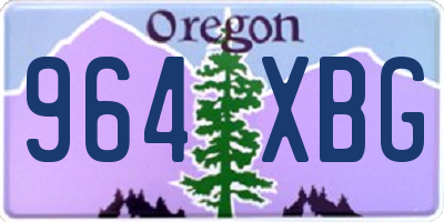 OR license plate 964XBG