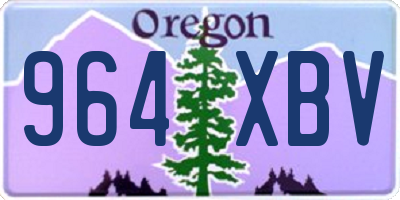 OR license plate 964XBV