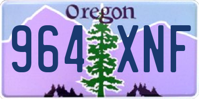 OR license plate 964XNF