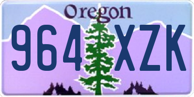 OR license plate 964XZK