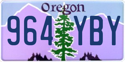 OR license plate 964YBY