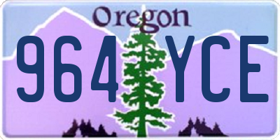 OR license plate 964YCE