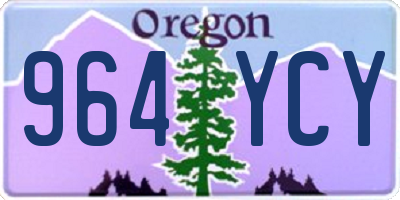 OR license plate 964YCY