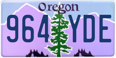 OR license plate 964YDE
