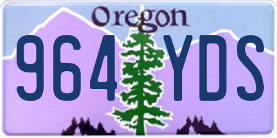 OR license plate 964YDS