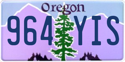 OR license plate 964YIS