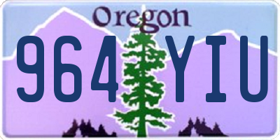 OR license plate 964YIU
